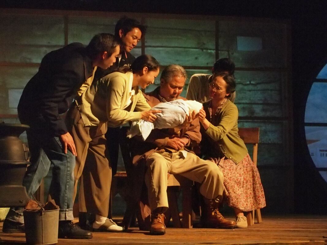 A scene from Luis Valdez's play, Valley of the Heart, performed by Teatro Campesino